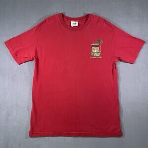 Vintage Y2K 2002 Jimmy Buffet Margaritaville Song Lyrics Parrot Shirt Mens Sz L